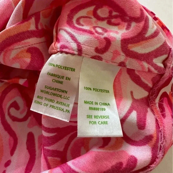 Lilly Pulitzer Ivy Crop Top Pink Pout Mango Salsa‎ Size 0 - Picture 6 of 8